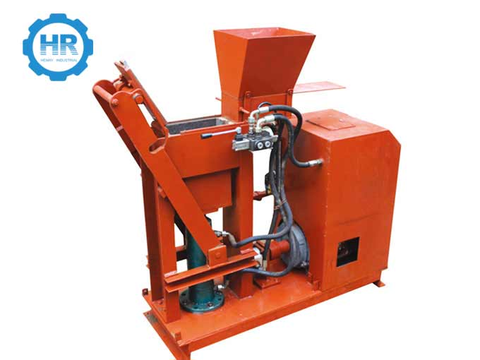 HR1-25 semi-automatic clay soil hydraulic interlocking brick machine with electric motor